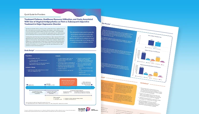 Treatment Patterns, Healthcare Resource Utilization, and Costs Associated With Use of Atypical Antipsychotics as First vs Subsequent Adjunctive Treatment in Major Depressive Disorder