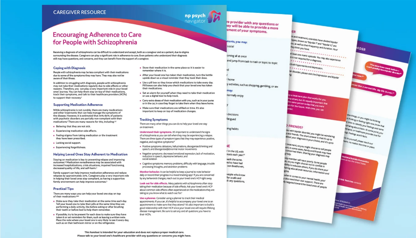 Encouraging Adherence to Care for People with Schizophrenia